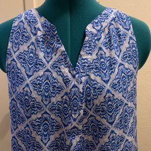 KENAR Blue V- neck Top S